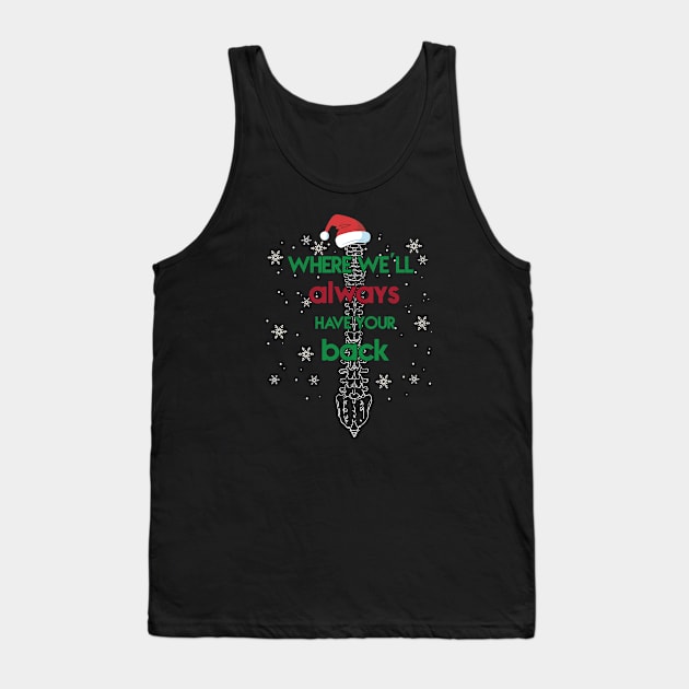 Where we'll always have your back cool chiropractic Christmas Tank Top by patroart